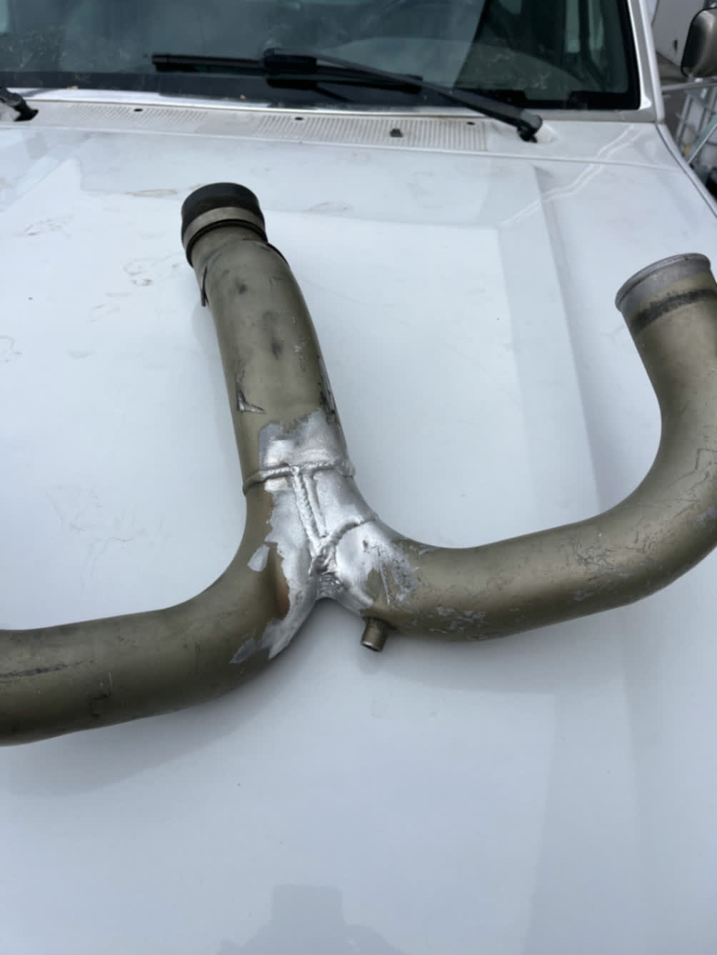 Completed weld repair on aircraft tube component