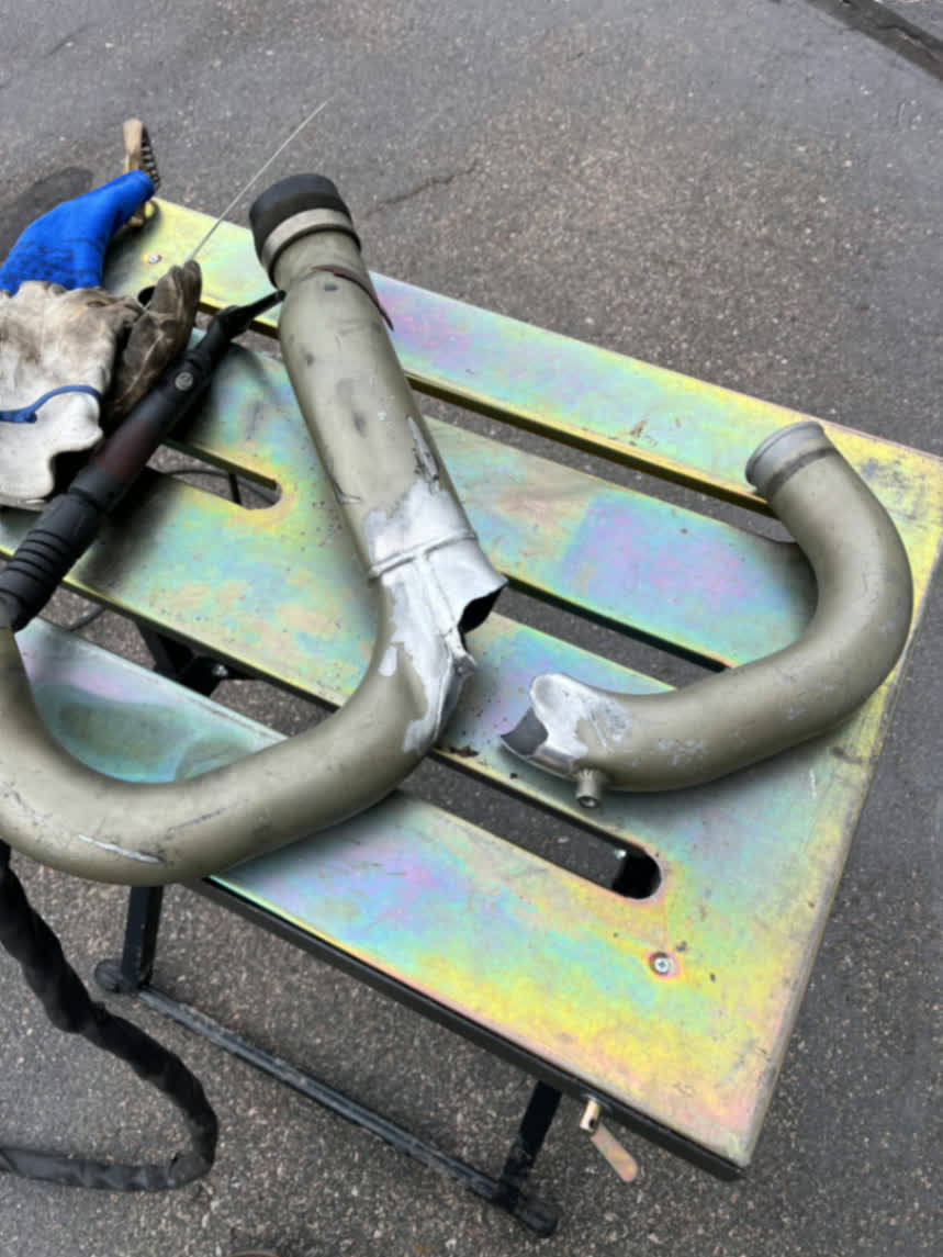 Aircraft tube component prepared for precision weld repair